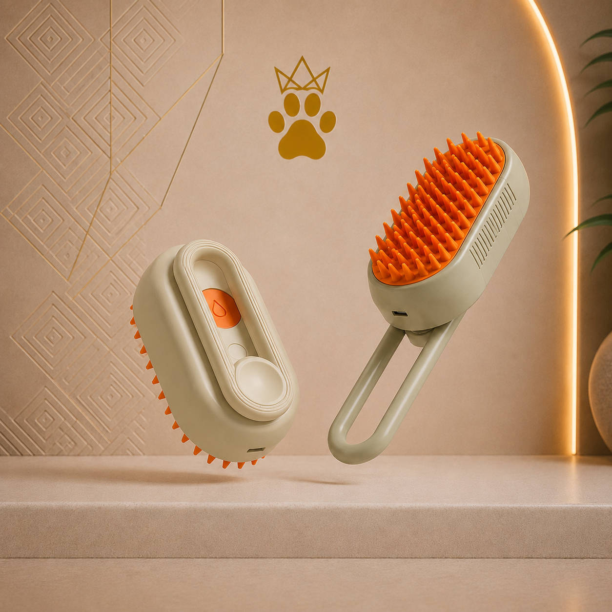 Luxelo™ 4-in-1 Mist Grooming Brush — Sage Green