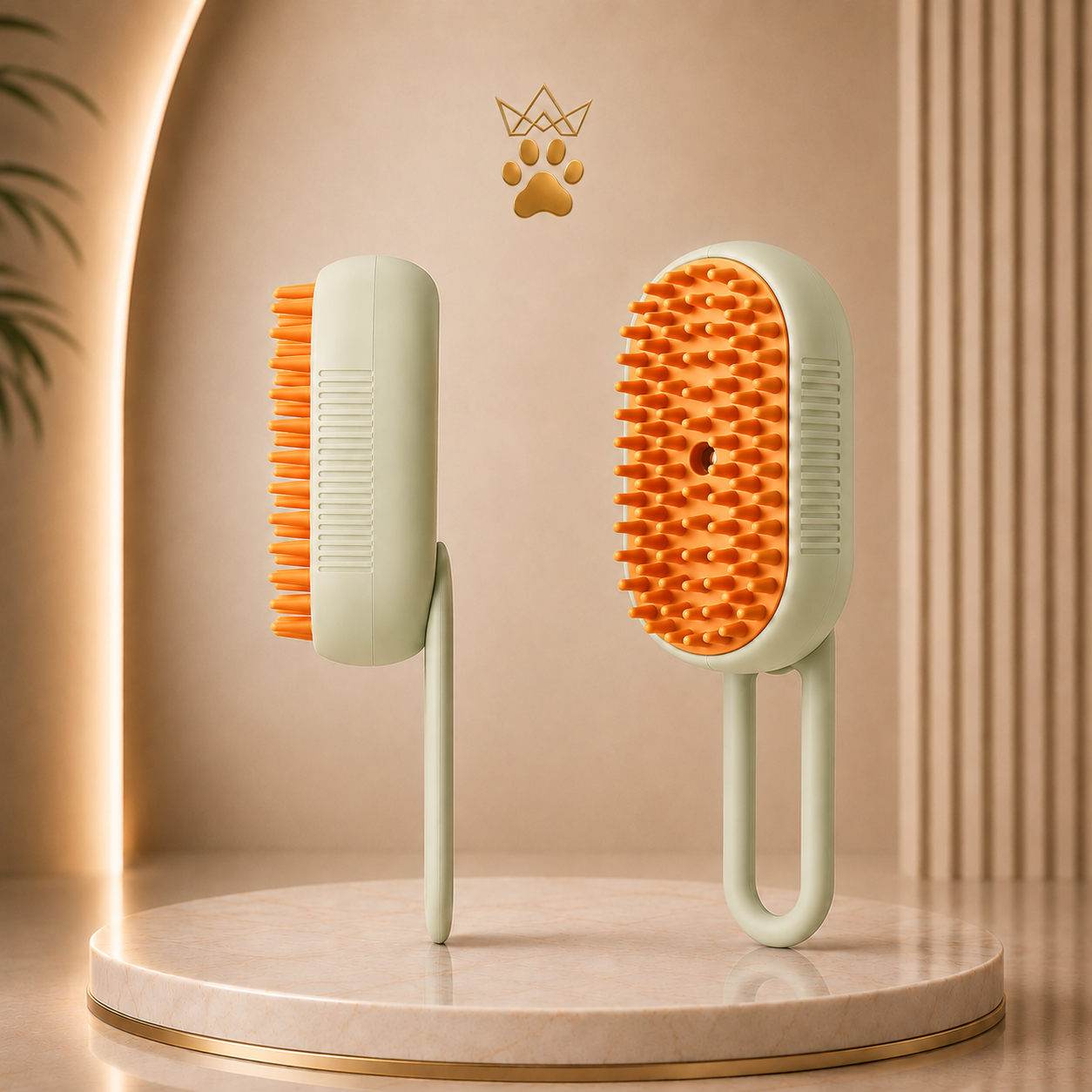 Luxelo™ 4-in-1 Mist Grooming Brush — Sage Green