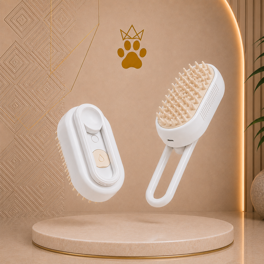 Luxelo™ 4-in-1 Mist Grooming Brush — Pearl White